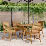 vidaXL Ensemble à manger de jardin 5 Pièces Bois d'acacia solide