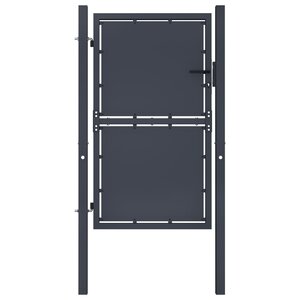 vidaXL Portail de jardin Acier 100 x 125 cm Anthracite