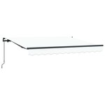 vidaXL Auvent Rétractable Blanc 250 x 200 cm tissu