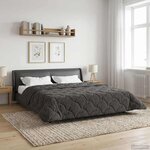 vidaXL Duvet complet toute l'année Matelassé Anthracite 200 x 200 cm