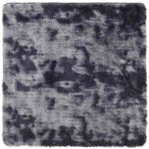 vidaXL Tapis Shaggy à poils longs NAVARRA gris foncé 160x160 cm