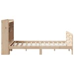 vidaXL Lit bibliothèque sans matelas 135x190 cm bois de pin massif