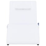 vidaXL Chaise longue de massage avec oreiller Blanc Similicuir