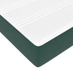 vidaXL Lit à ressorts avec matelas Vert foncé 80 x 220 cm tissu
