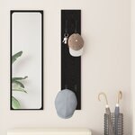 vidaXL Porte-manteau mural avec stockage Chêne noir 20 x 1.5 x 100 cm