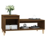 vidaXL Table basse Chêne marron 100x50x45 cm Bois d'ingénierie