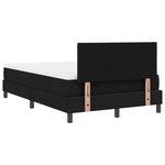 vidaXL Lit à ressorts avec matelas et éclairage LED noir 120x190 cm tissu
