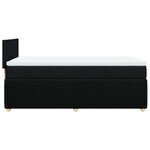 vidaXL Sommier à lattes de lit avec matelas Noir 90x190 cm Tissu