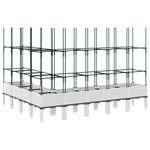 vidaXL Jardinière avec treillis blanc 200x160x142 5 cm PP