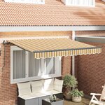 vidaXL Auvent Rétractable Jaune et Gris 250 x 200 cm tissu