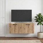 vidaXL Meuble TV mural 78 5 x 31 x 30 cm Chêne artisanal