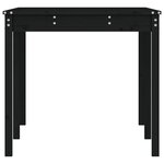 vidaXL Table de jardin noir 159 5x82 5x76 cm bois massif de pin