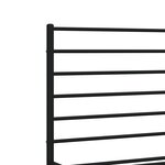 vidaXL Cadre de lit métal sans matelas avec pied de lit noir 200x200cm