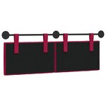 vidaXL Tête de lit suspendue Bordeaux Velours