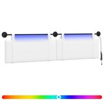 vidaXL Tête de lit suspendue Blanc Tissu