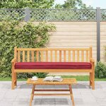 vidaXL Coussin de palette Tissu Oxford Bordeaux 180 x 40 x 8 cm