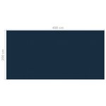 Vidaxl film solaire de piscine flottant pe 400x200 cm noir et bleu