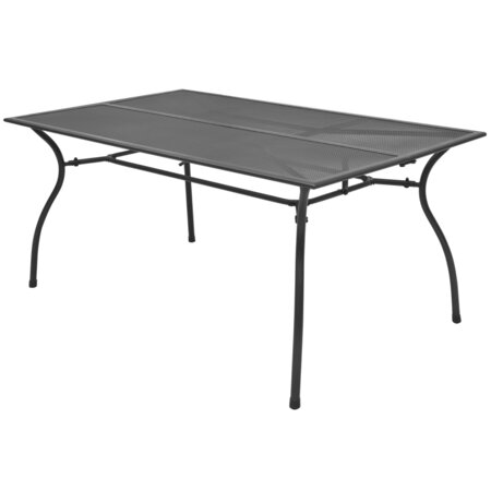 vidaXL Table de jardin 150x90x72 cm Acier Treillis
