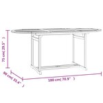 vidaXL Ensemble à manger de jardin 9 Pièces Bois de teck solide