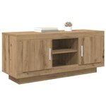 vidaXL Meuble TV Chêne artisanal 102 x 35 x 45 cm Bois d'ingénierie