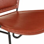 vidaXL Chaise marron cuir véritable