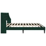 vidaXL Cadre de lit avec tête de lit Vert foncé 200 x 200 cm Velours