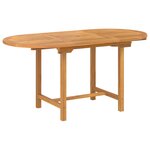 Ensemble de salle à manger de jardin de 5 pièces en bois massif Teck vidaXL