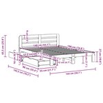 vidaXL Cadre de lit sans matelas blanc 140x190 cm bois de pin massif