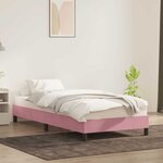 vidaXL Cadre de lit sans matelas rose 100x210 cm velours
