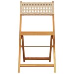 vidaXL Chaises de bistrot lot de 2 beige bois massif d'acacia et rotin