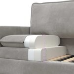 vidaXL Canapé Gris clair 126 x 81 x 87 5 cm Velours