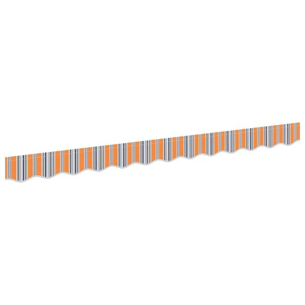 vidaXL Lambrequin de rechange pour 2 5 m Rayures orange et gris