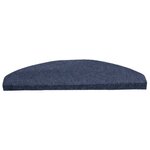 vidaXL Tapis d'escalier autocollants 15 Pièces 65x22 5x3 5 cm Bleu
