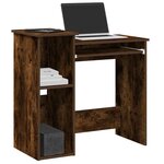 vidaXL Bureau avec étagères chêne fumé 84x40x78 cm bois d'ingénierie