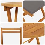 vidaXL Ensemble de salle à manger pour jardin 3 Pièces Huile Naturelle