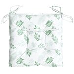 vidaXL Coussins de chaise lot de 2 à motif de feuilles 40x40x7 cm