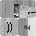 vidaXL Buffet Sonoma gris 66 x 34 5 x 92 cm Bois d'ingénierie