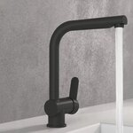 SCHÜTTE Mitigeur de cuisine avec bec extractible LONDON noir mat
