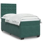 vidaXL Sommier à lattes de lit et matelas Vert foncé 80x200 cm Velours