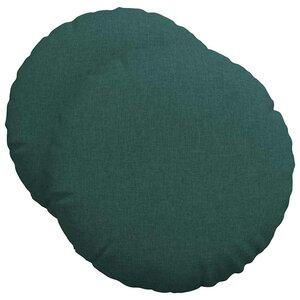 vidaXL Coussins de siège 2 pc Tissu Vert foncé Ø50 x 19 cm