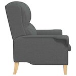 vidaXL fauteuil Gris foncé 76 x 94 x 102 cm Tissu Sharpa