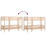 vidaXL Lit superposé sans matelas 90x200 cm bois de pin massif