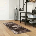 vidaXL Coureur de Tapis MARSA Noir 50 x 100 cm Polyester et PVC