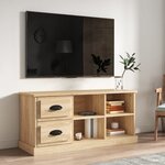 vidaXL Meuble TV chêne sonoma 102x35 5x47 5 cm bois d'ingénierie