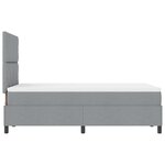 vidaXL Lit à ressorts avec matelas et lumière LED  gris  120 x 190 cm en tissu
