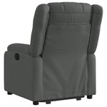 vidaXL Fauteuil inclinable électrique gris foncé tissu