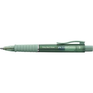 Stylo à bille rétractable poly ball view  vert faber-castell