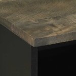 vidaXL Table de chevet noir 40x33x46 cm bois de manguier solide