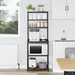 vidaXL Étagère de cuisine Chêne fumé 60 x 40 x 168 cm