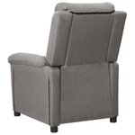 vidaXL Fauteuil inclinable électrique Gris clair Tissu